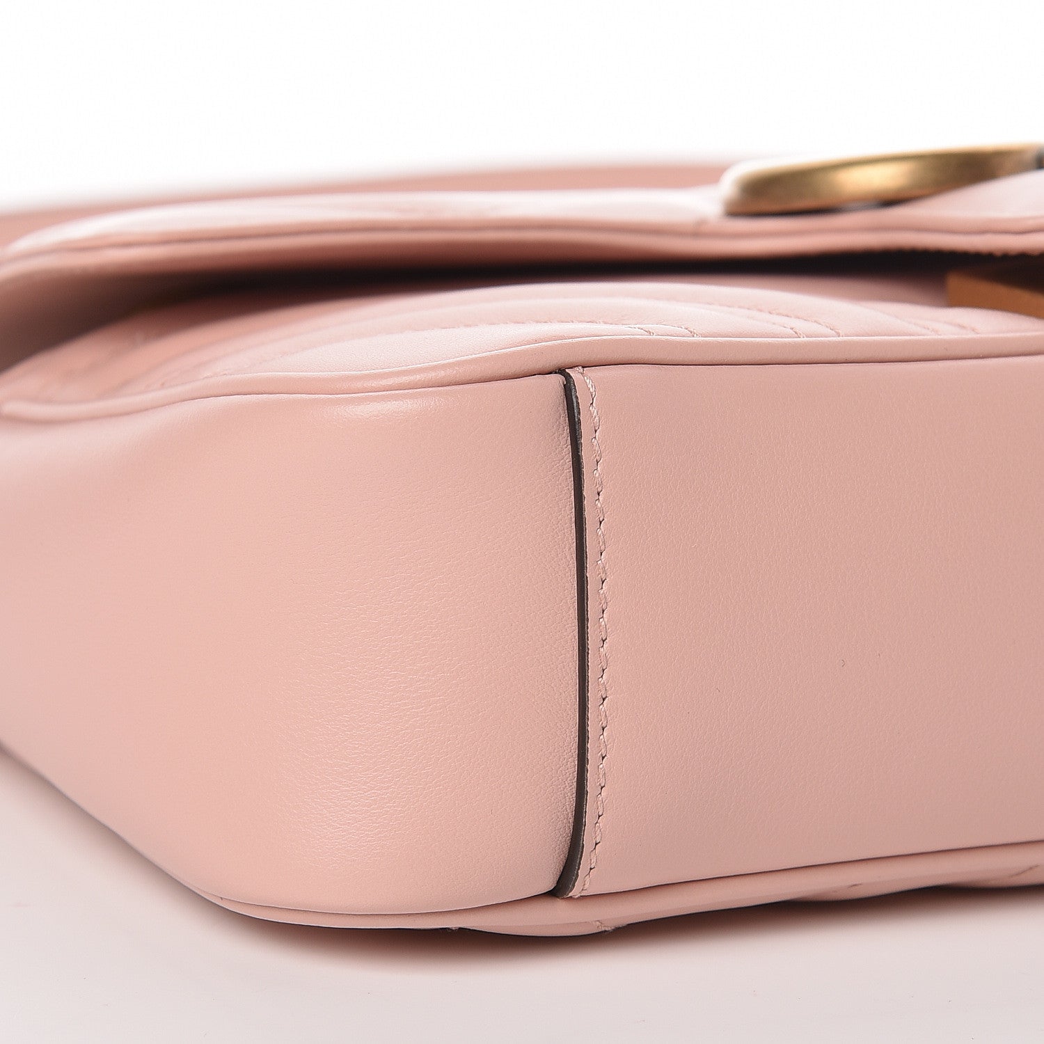 Gucci Calfskin Matelasse Mini GG Marmont Shoulder Bag Perfect Pink 8 of 10