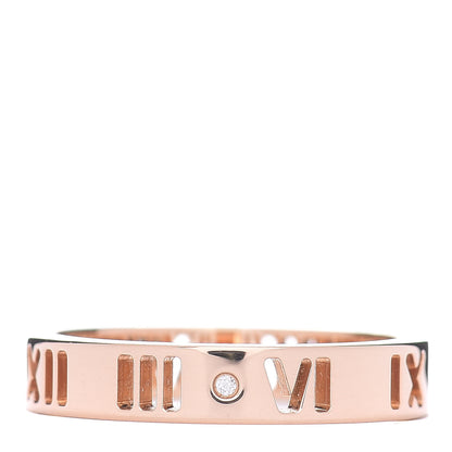 Tiffany 18K Rose Gold Diamond Atlas Pierced Ring 52 6 1 of 4