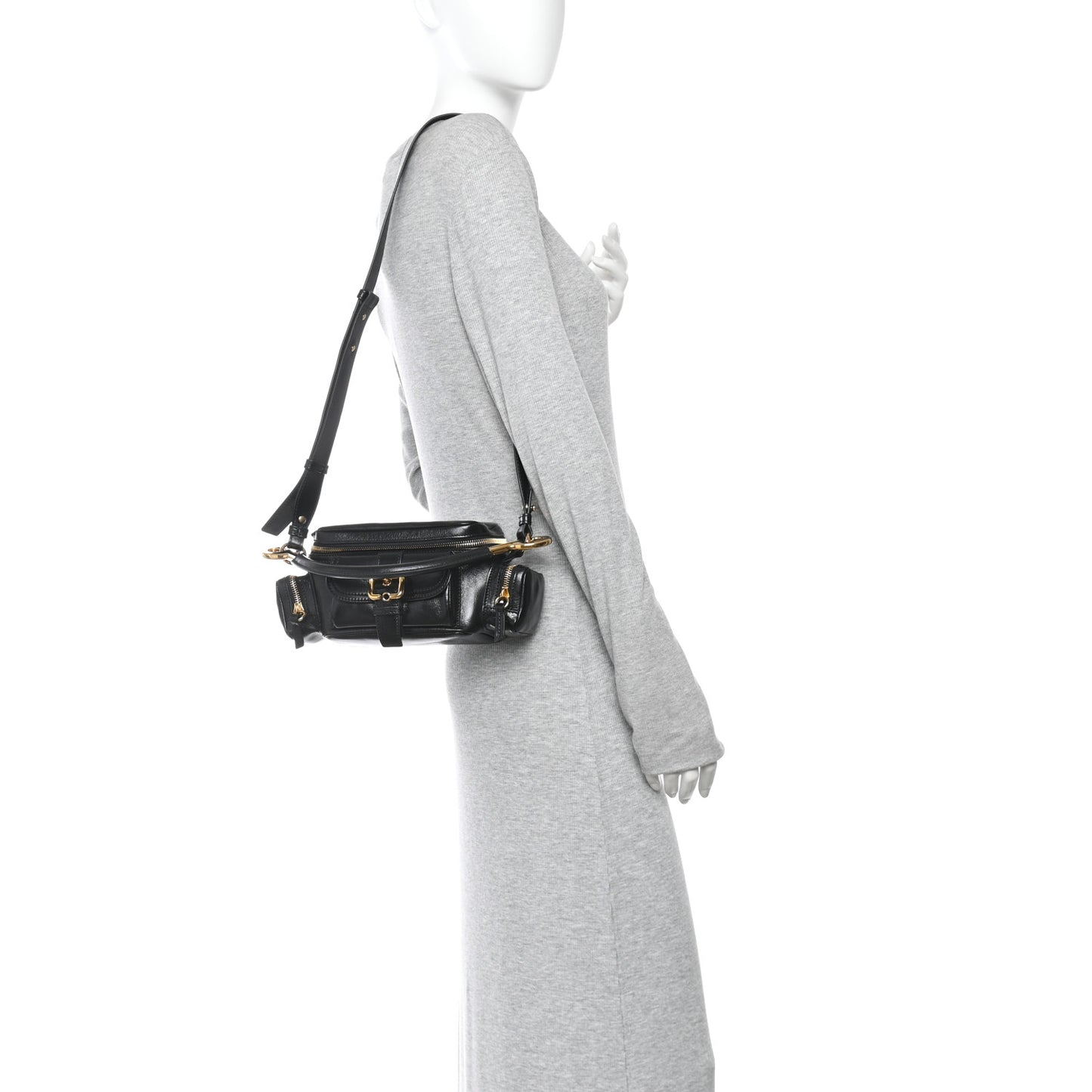 Shiny Buffalo Small Double Carry Camera Bag Black
