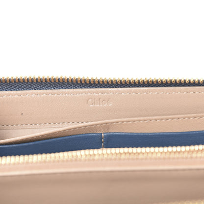 Chloe Grained Calfskin Alphabet Long Zip Around Wallet Vinyl Blue 5 of 8