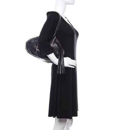 Chanel Lambskin Satin Reversible Sac Cordon Black 2 of 13