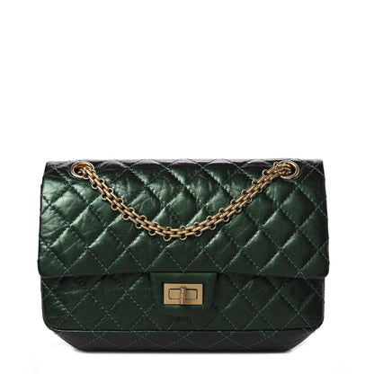 Chanel Metallic Aged Calfskin Quilted 2.55 Reissue 225 Green 1 of 7