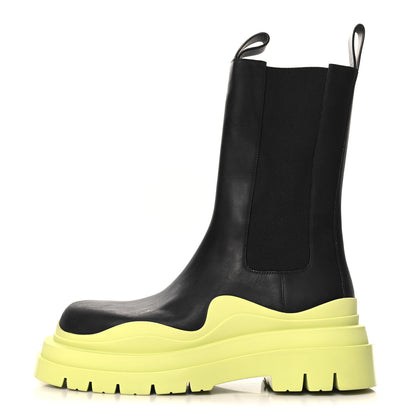 Bottega Veneta Calfskin The Tire Chelsea Boots 40.5 Black Seagrass 1 of 8