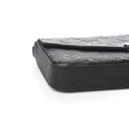 Louis Vuitton Empreinte Pochette Felicie Chain Wallet Black 4 of 11