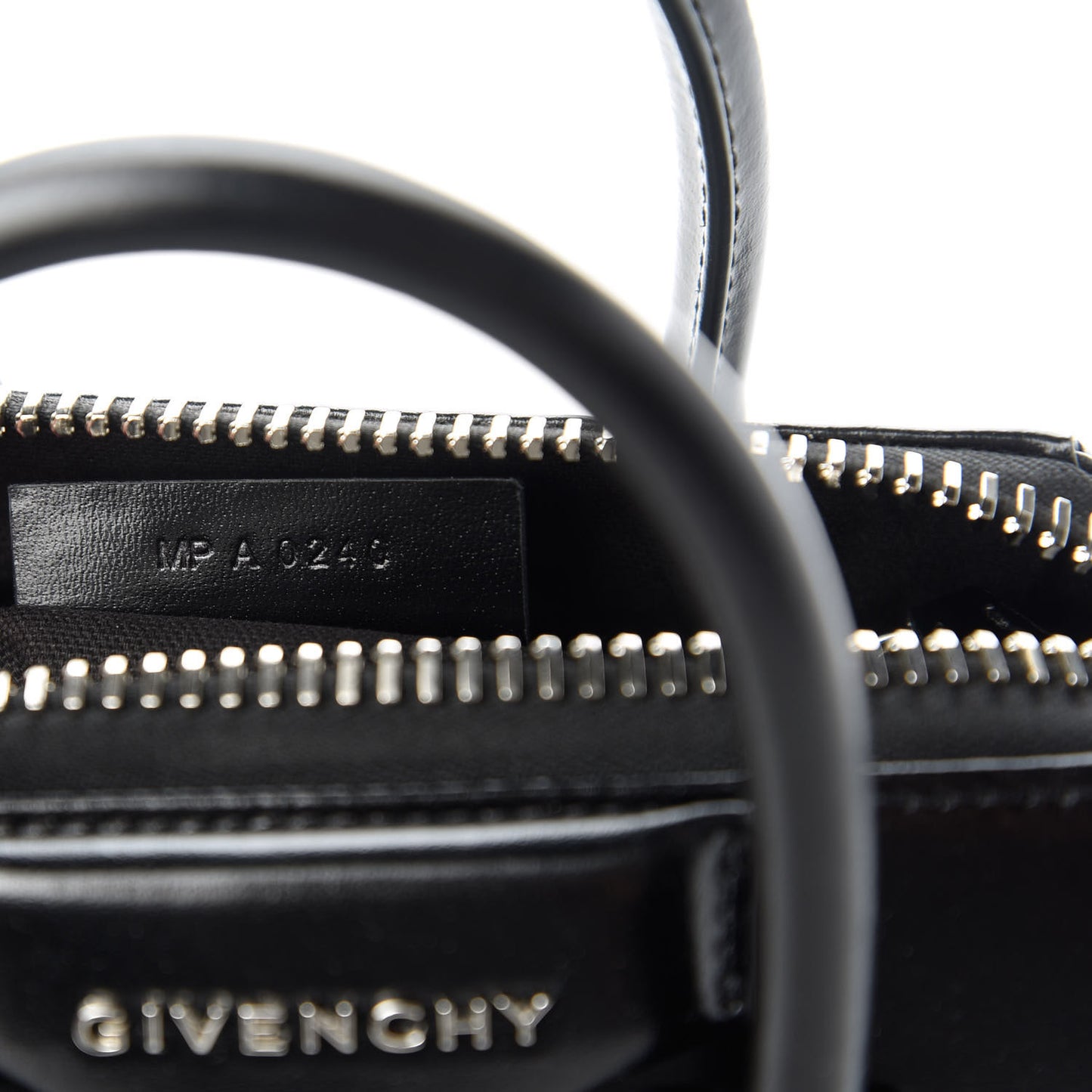 Shiny Lord Calfskin Mini Antigona Black