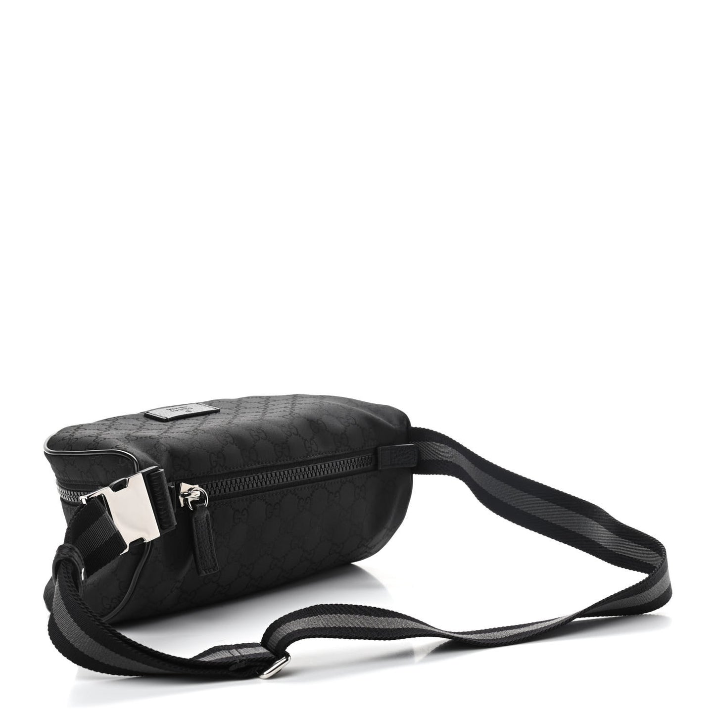 Nylon Monogram Fanny Pack Belt Bag Black