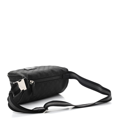 Gucci Nylon Monogram Fanny Pack Belt Bag Black 3 of 10