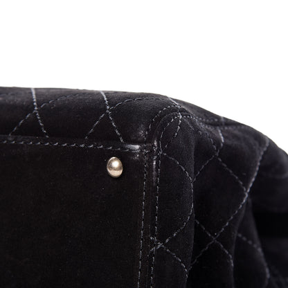 Chanel Suede Diamond Stitched Flap Bag Black 13 of 17