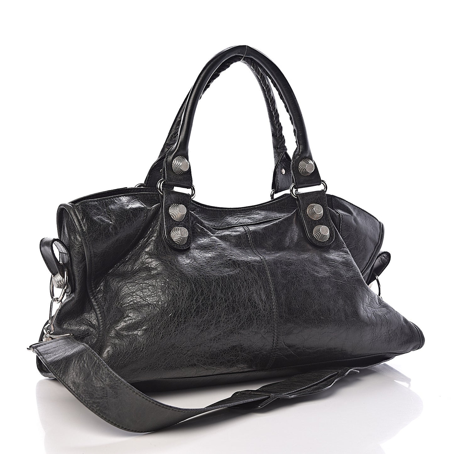 Agneau Giant 21 Silver Hardware Part Time Black