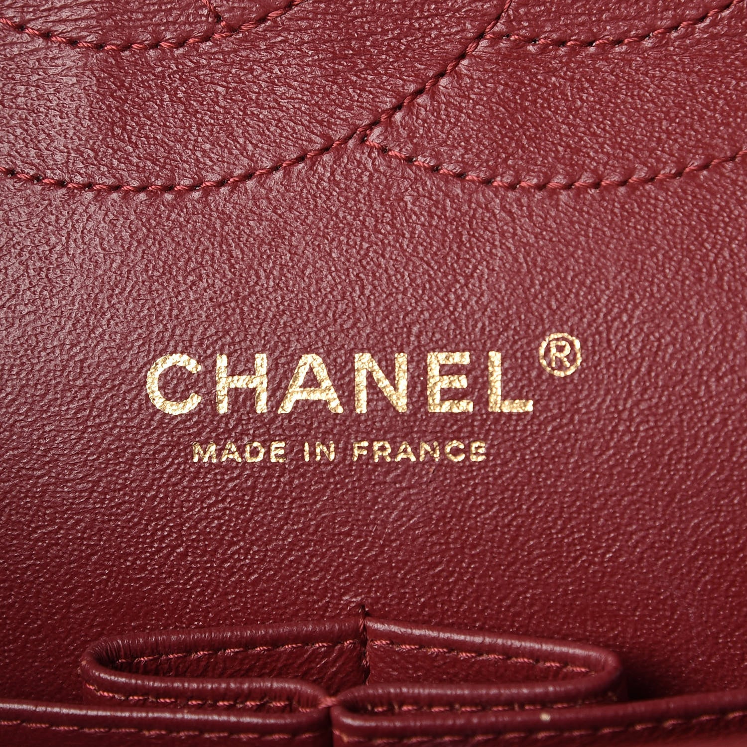 Chanel Lambskin Quilted Jumbo Double Flap Burgundy 9 of 10