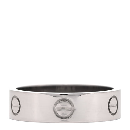 Cartier 18K White Gold 6mm LOVE Ring 62 10 1 of 4