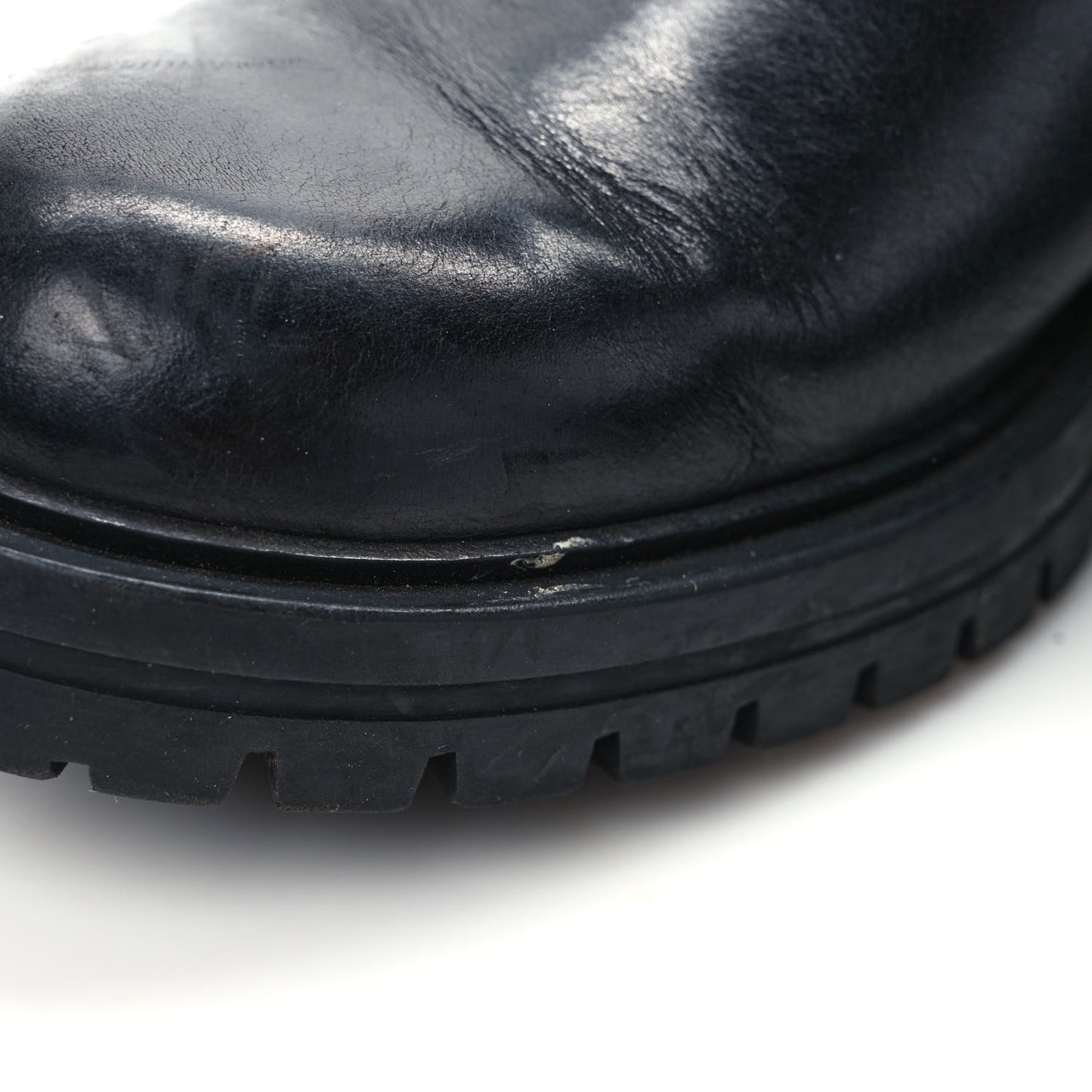 Calfskin Combat Boots 39.5 Black