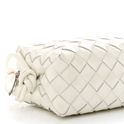 Bottega Veneta Patent Nappa Intrecciato Mini Loop Camera Bag White 8 of 10