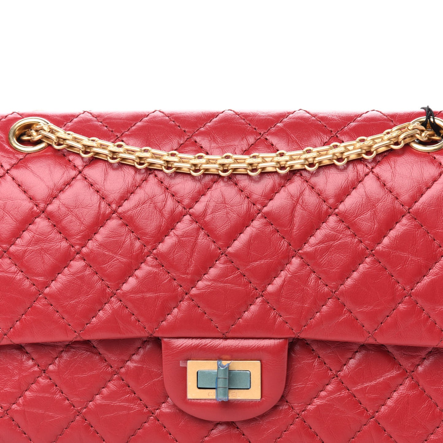 Aged Calfskin Quilted 2.55 Reissue 225 Flap Red