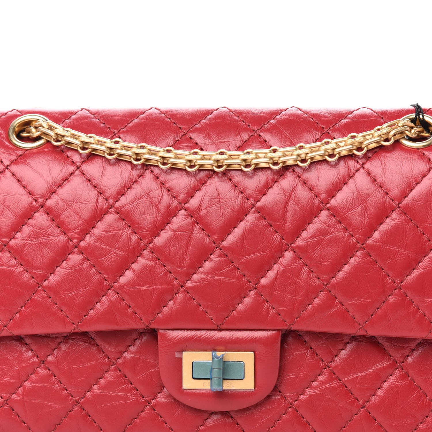Chanel Aged Calfskin Quilted 2.55 Reissue 225 Flap Red 11 of 12