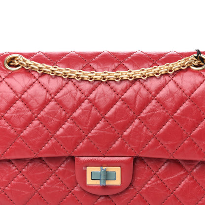 Chanel Aged Calfskin Quilted 2.55 Reissue 225 Flap Red 11 of 12