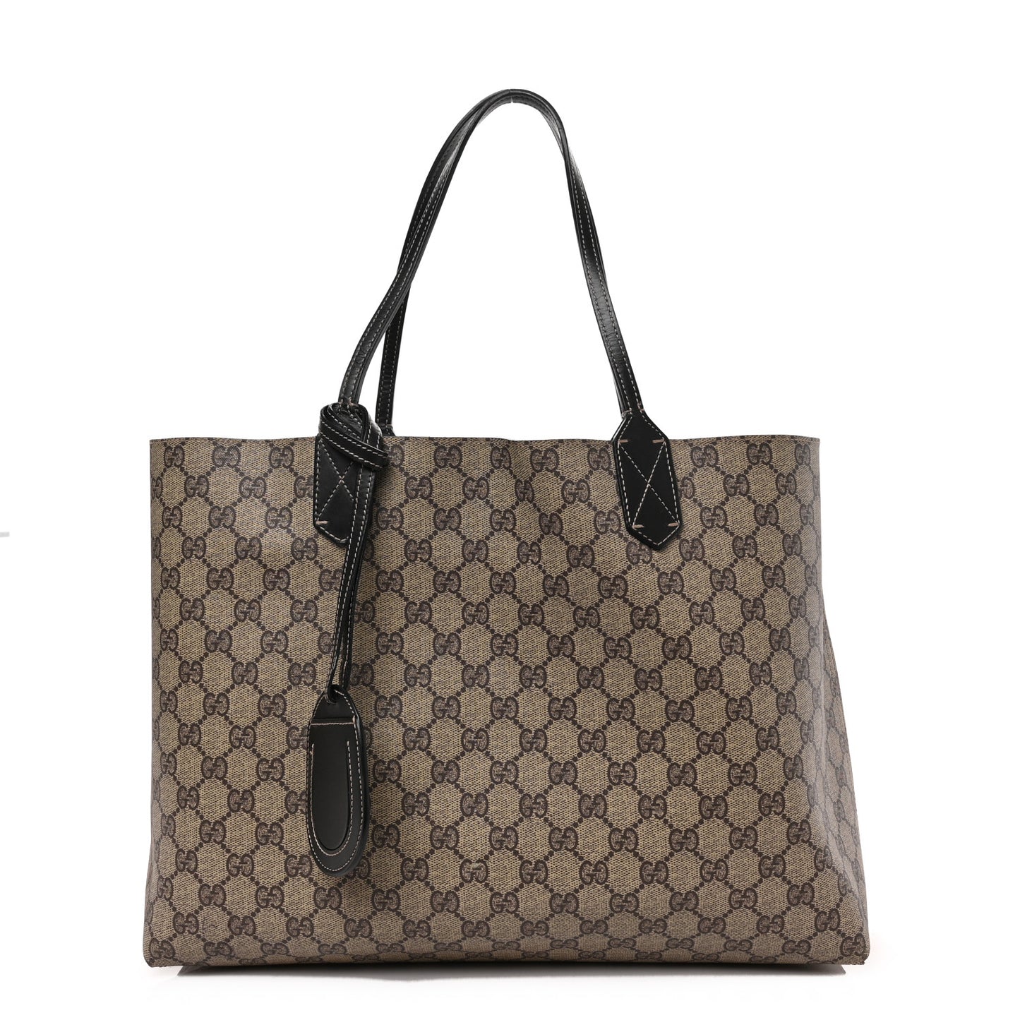 Calfskin GG Supreme Monogram Medium Reversible Tote Black