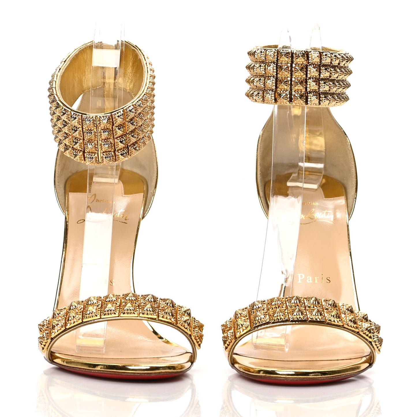 Specchio Priyadora 100 Studded Sandals 38 Version Gold