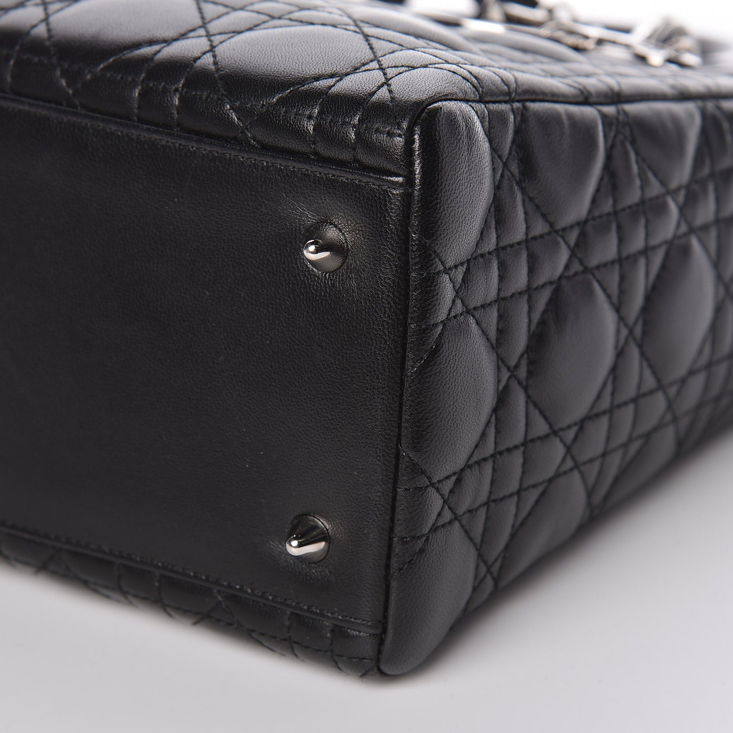 Lambskin Cannage Medium Lady Dior Black