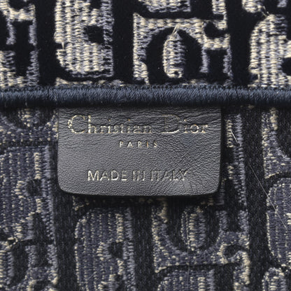 Christian Dior Oblique Velvet Book Tote Blue Multicolor 6 of 12