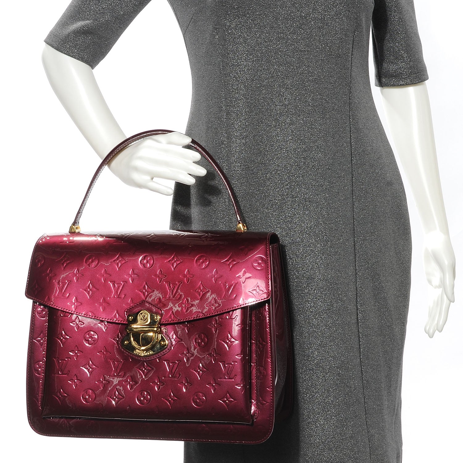 Louis Vuitton Vernis Romaine Bag Rouge Fauviste 2 of 7