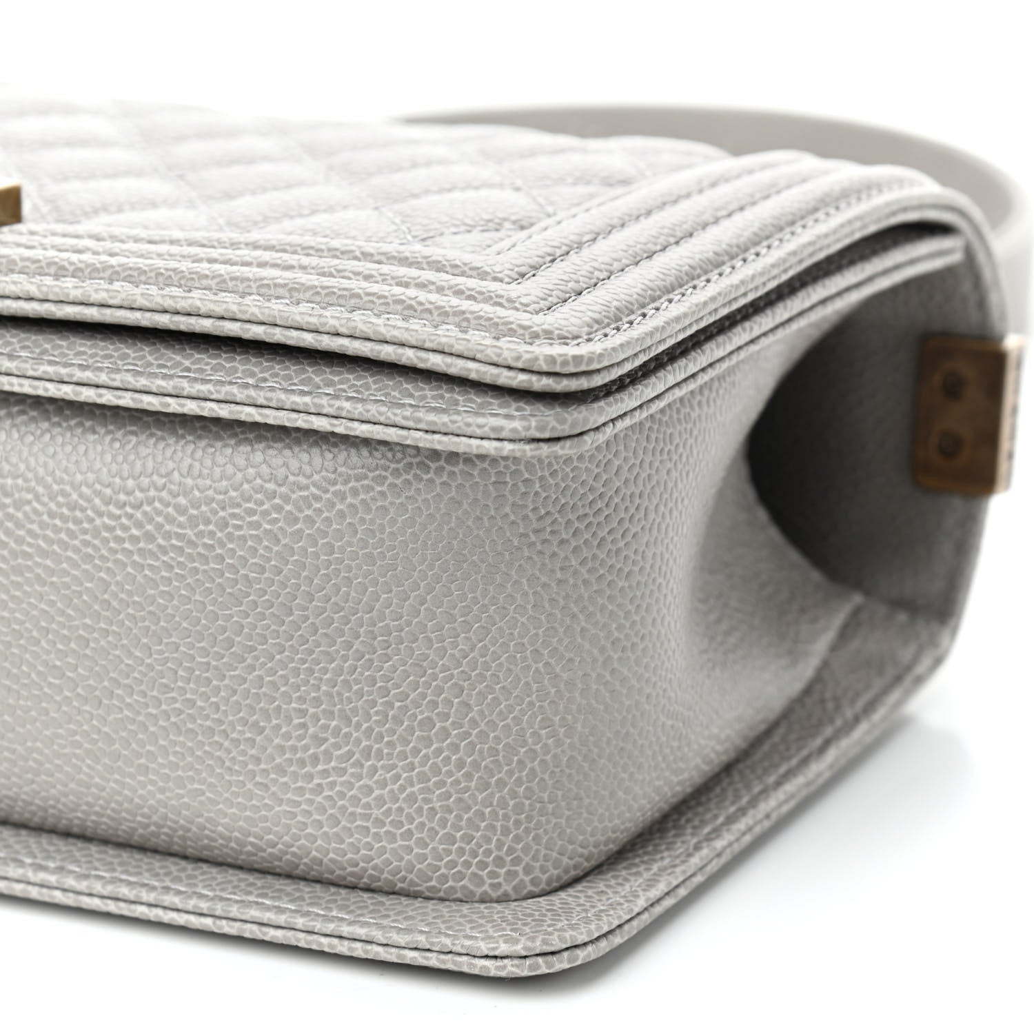 Chanel Caviar Quilted Medium Boy Flap Light Grey 9 of 9