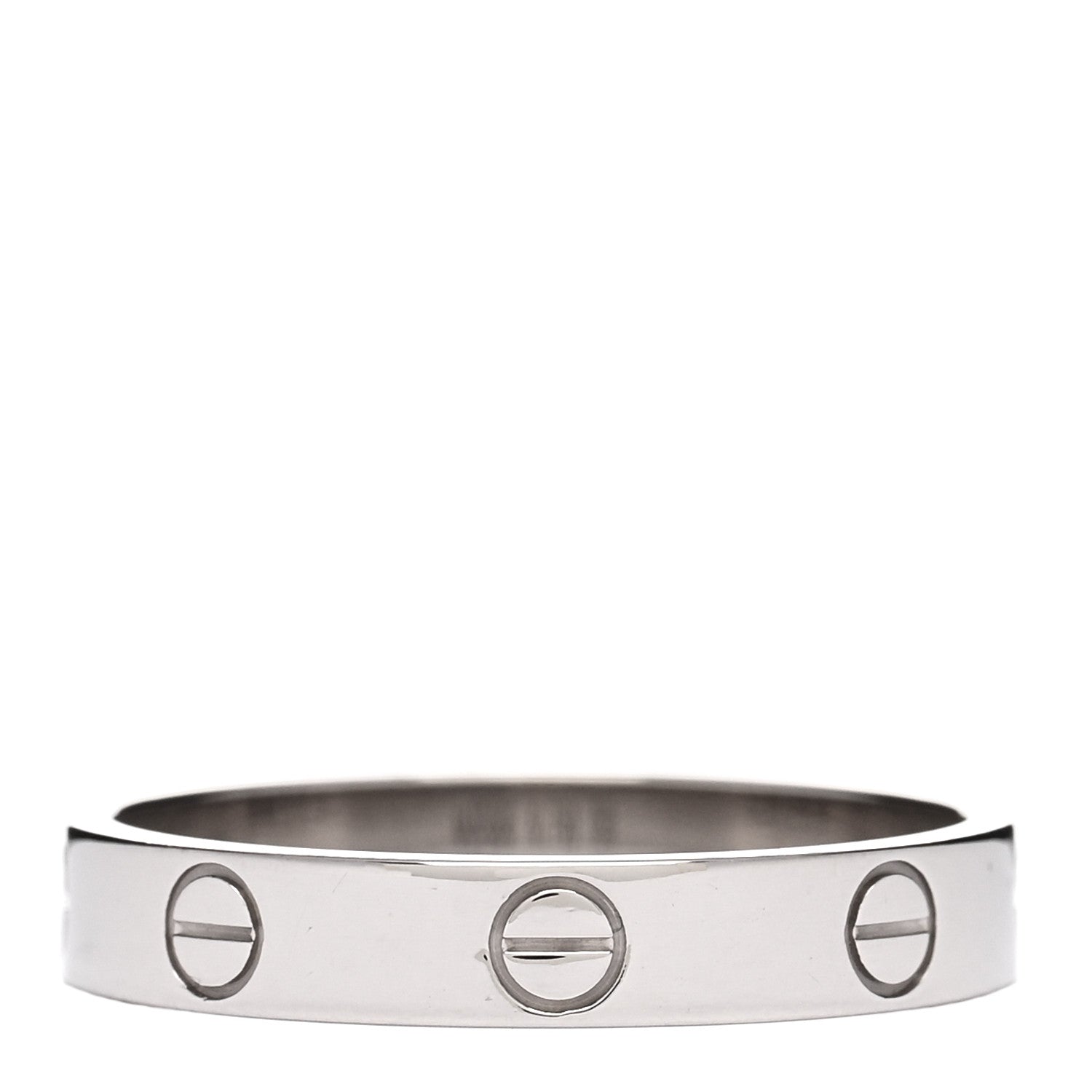 Cartier 18K White Gold 3.5mm LOVE Wedding Band Ring 57 8 3 of 4