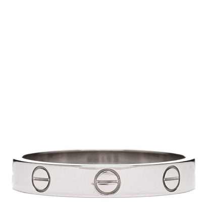Cartier 18K White Gold 3.5mm LOVE Wedding Band Ring 57 8 3 of 4