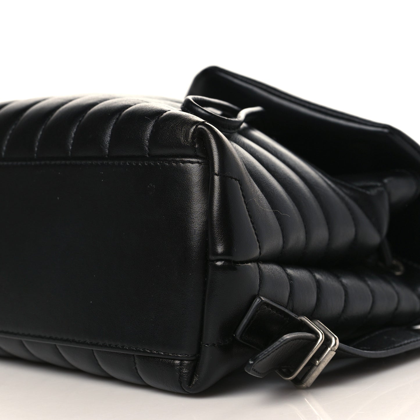 Calfskin Y Quilted Monogram Small Loulou Backpack Black