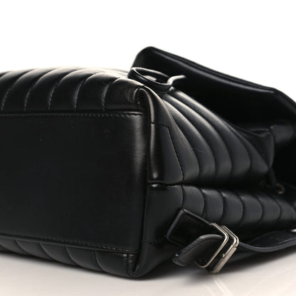 Saint Laurent Calfskin Y Quilted Monogram Small Loulou Backpack Black 8 of 9