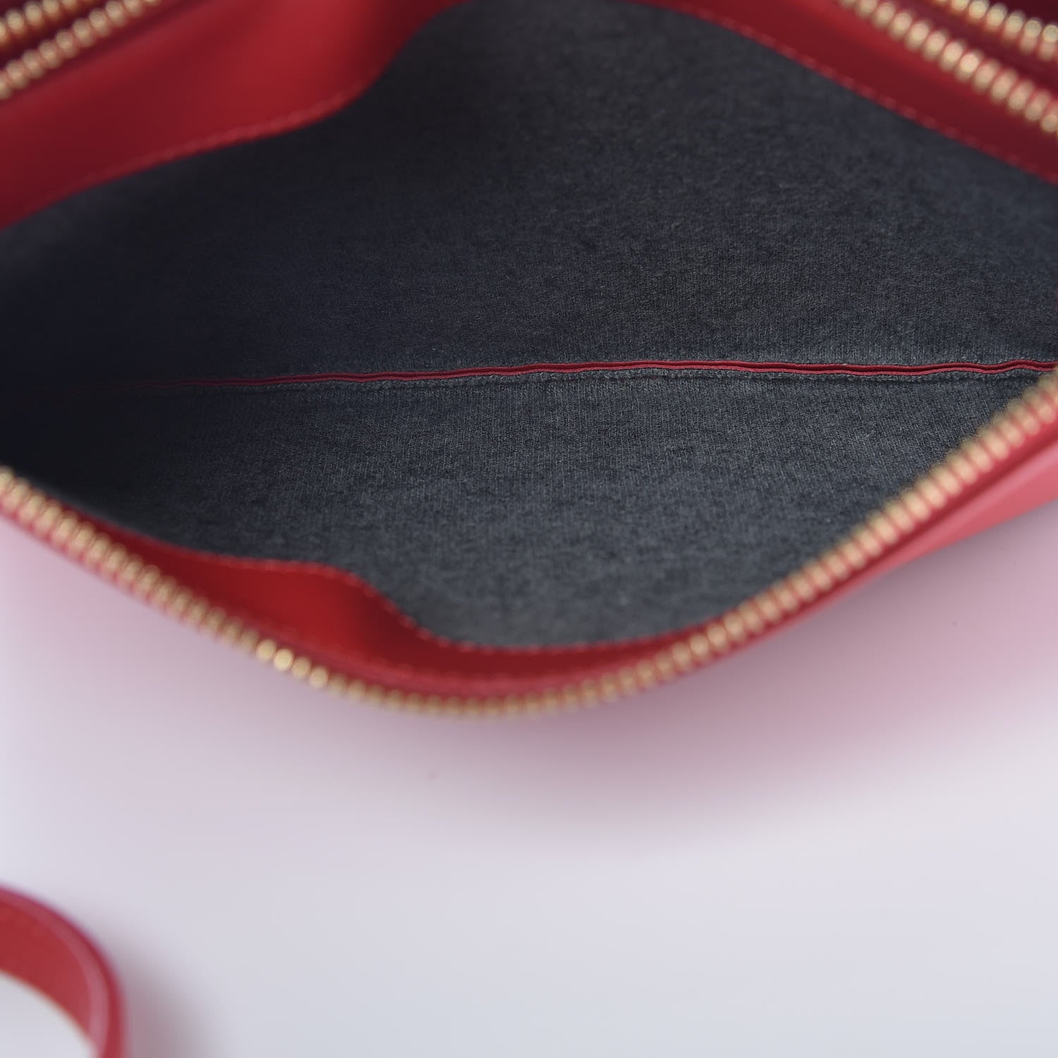 Celine Lambskin Small Trio Crossbody Bag Red 7 of 12