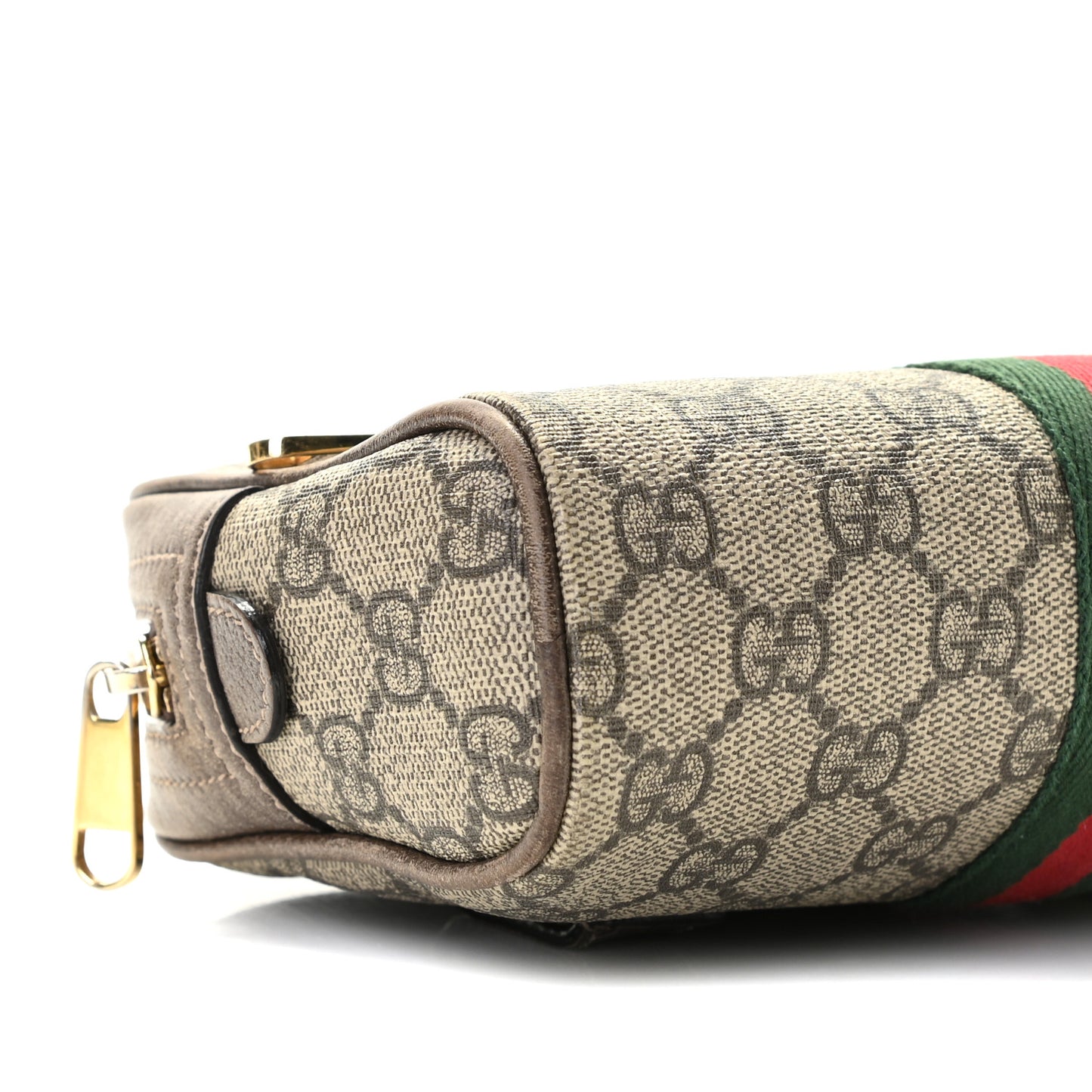 GG Supreme Monogram Web Small Ophidia Belt Bag 95 38 Dark Brown