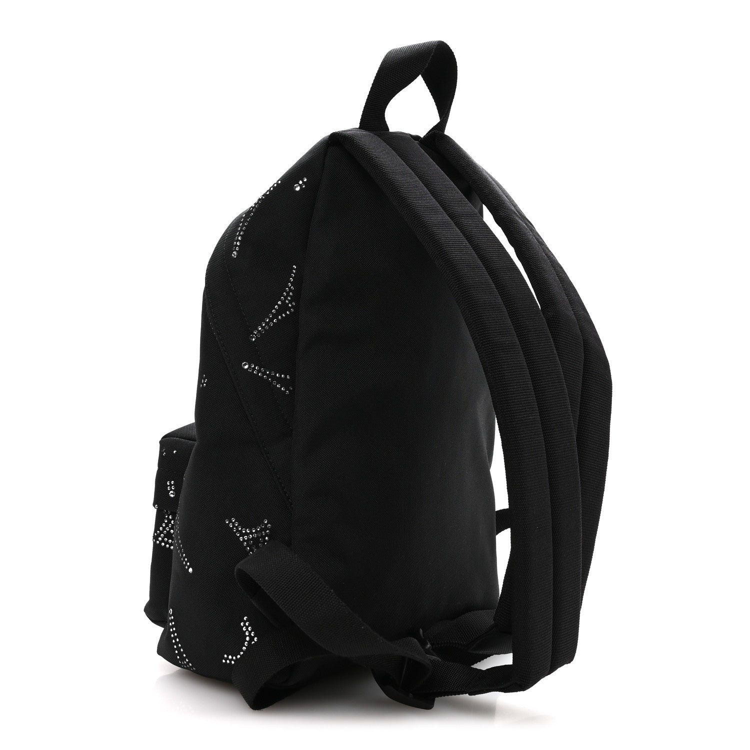 Balenciaga Canvas Crystal Embellished Eiffel Tower Explorer Backpack S Black 2 of 9