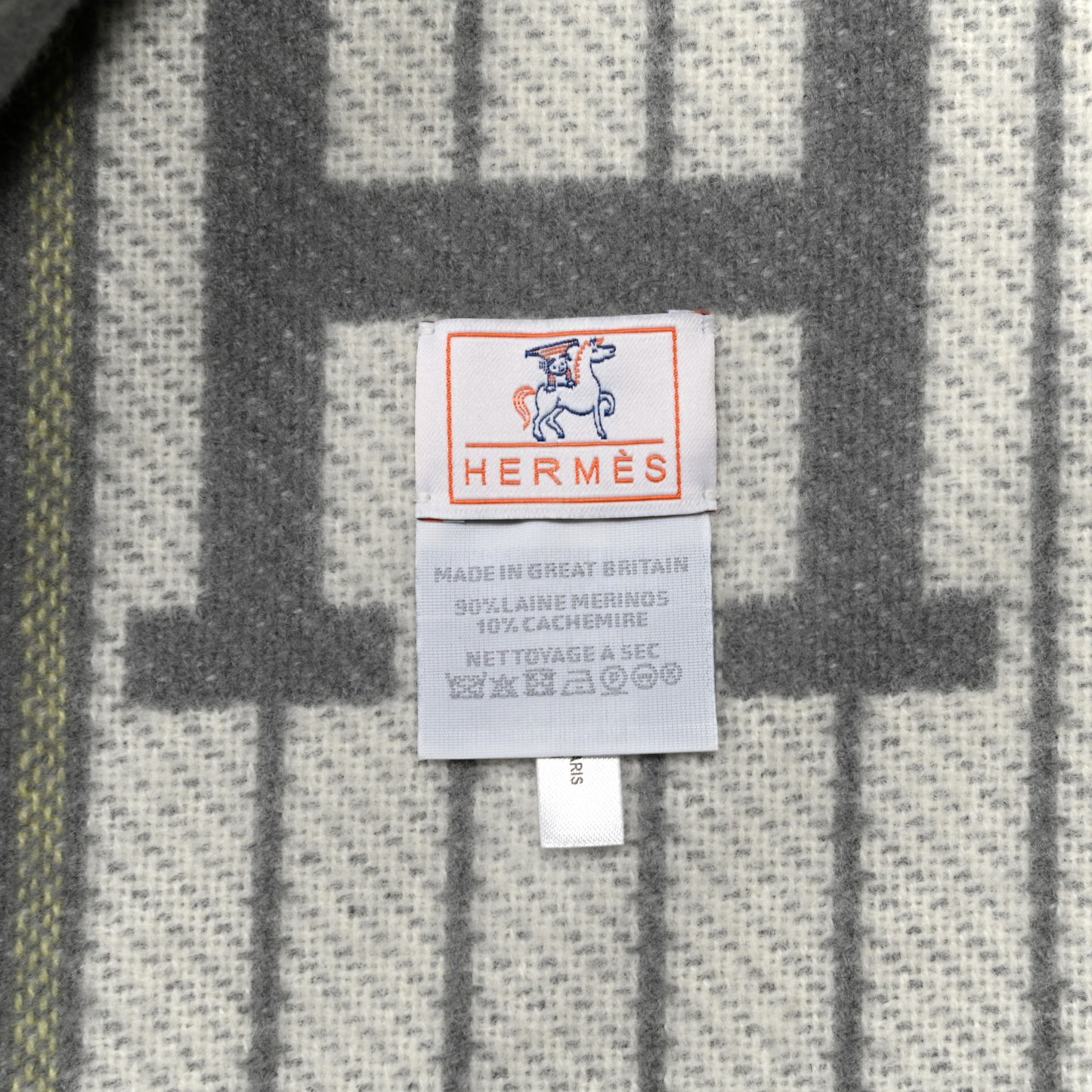 Wool Cashmere Avalon Cabriole Blanket Gris Perle