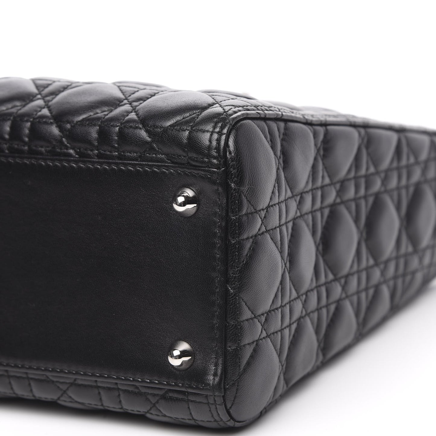 Lambskin Cannage Large Lady Dior Black