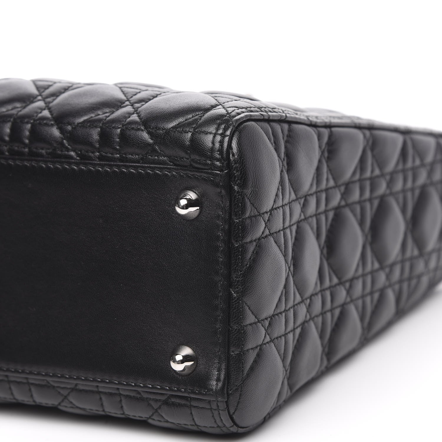 Christian Dior Lambskin Cannage Large Lady Dior Black 10 of 11