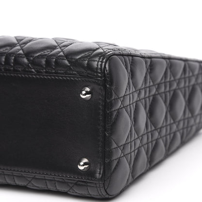 Christian Dior Lambskin Cannage Large Lady Dior Black 10 of 11
