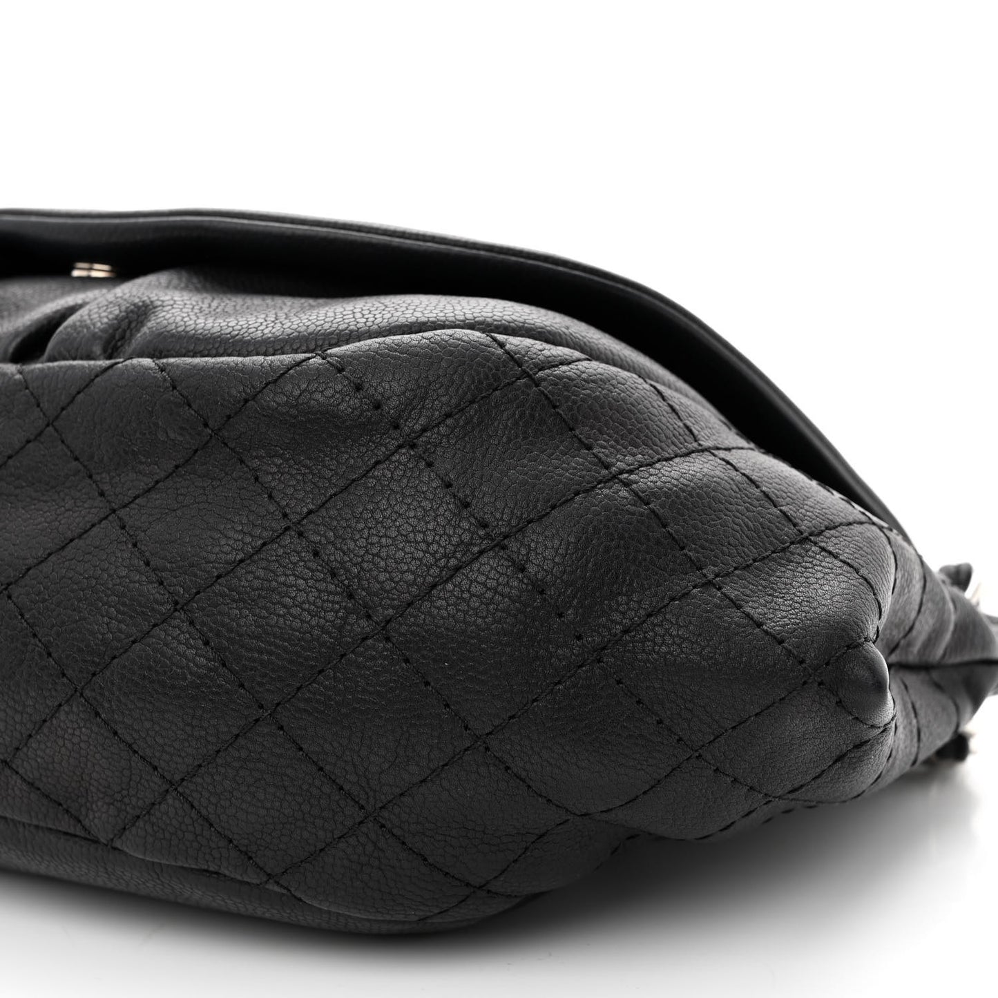 Caviar Half Moon Large Flap Black