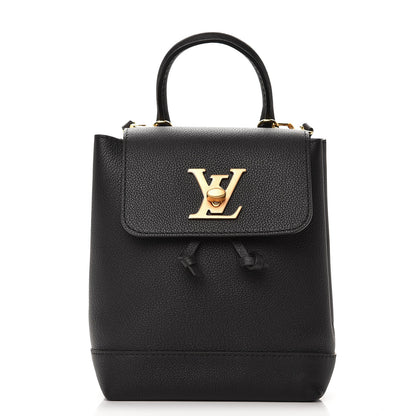 Louis Vuitton Calfskin Lockme Mini Backpack Black 1 of 7