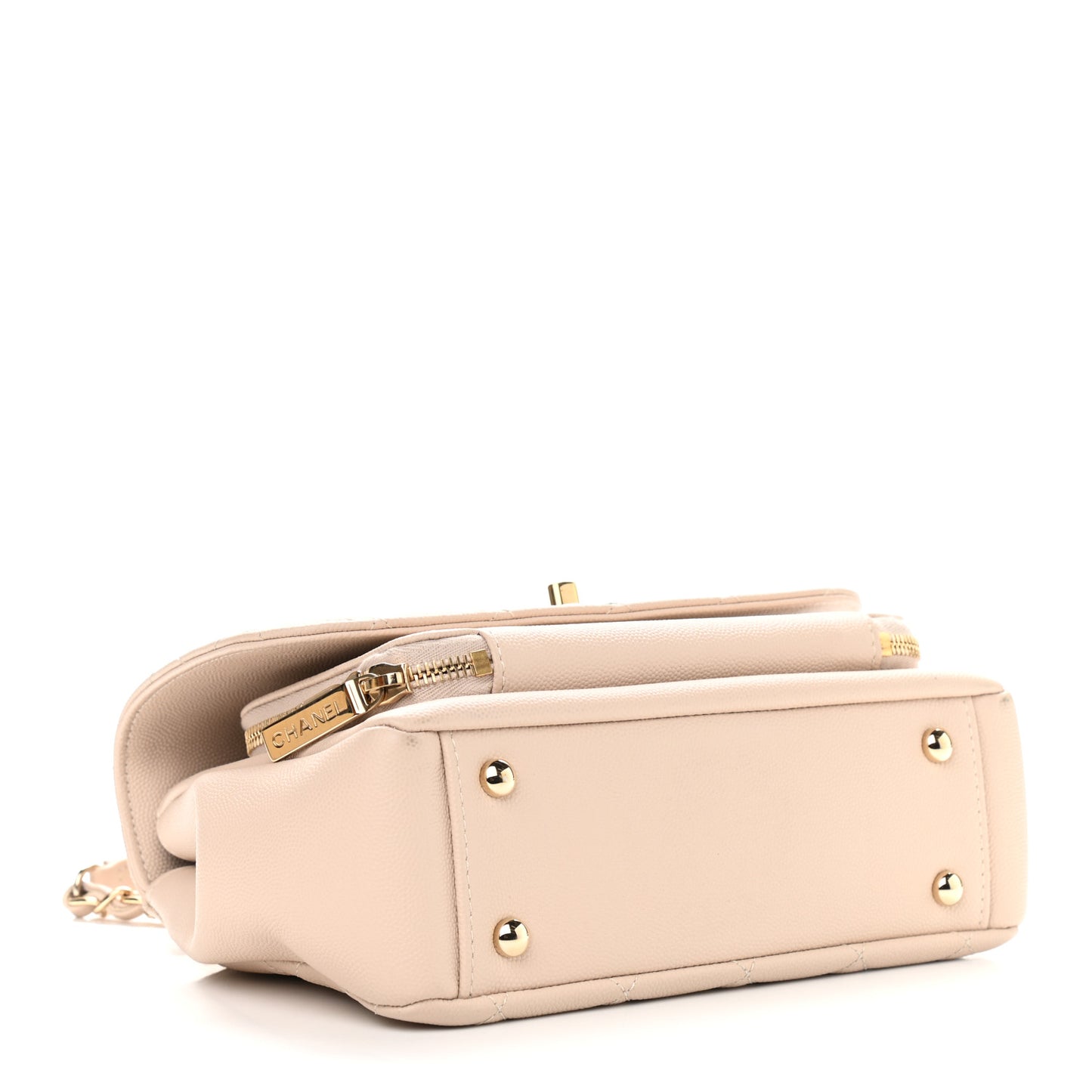 Caviar Quilted Medium Business Affinity Flap Beige