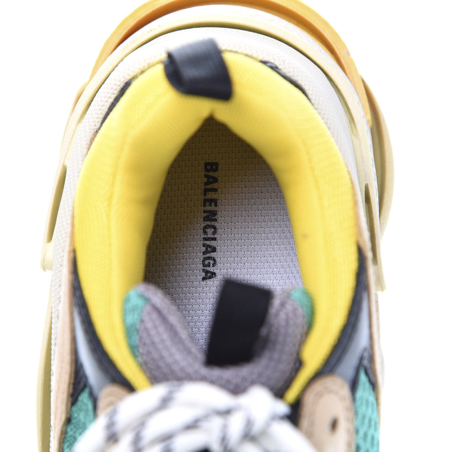Fabric Mesh Womens Triple S Sneakers 37 Jaune Beige Vert Black Gris