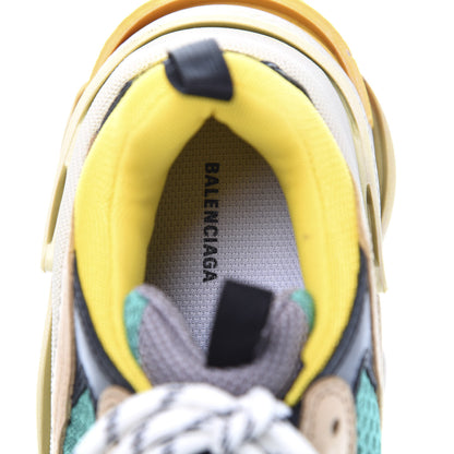 Balenciaga Fabric Mesh Womens Triple S Sneakers 37 Jaune Beige Vert Black Gris 6 of 7