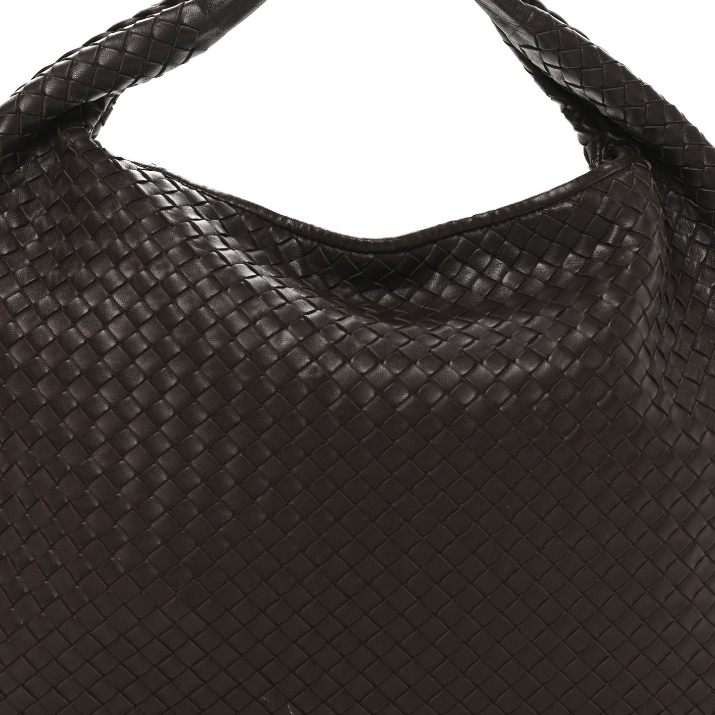Nappa Intrecciato Medium Veneta Hobo Ebano