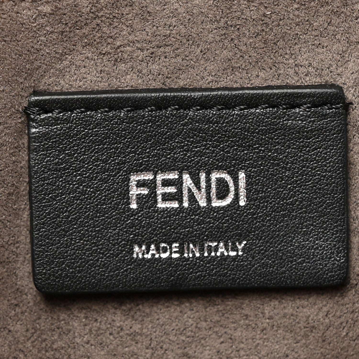 Fendi Vitello Liberty Scalloped Spike Studded Kan I Shoulder Bag Grigio Perla Multicolor 7 of 16