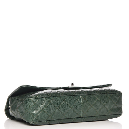Chanel Iridescent Caviar Quilted Large Chic Flap Dark Green 4 of 7