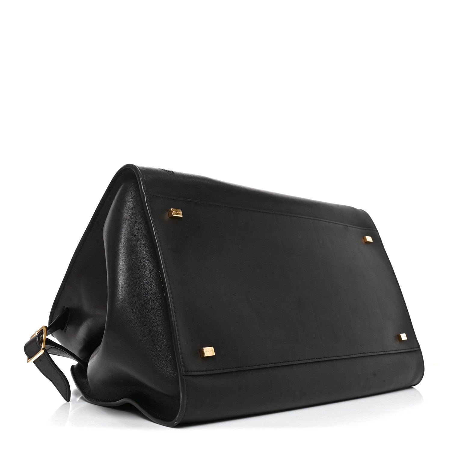 The Row Polished Saddle Calfskin Soft Margaux 15 Black 3 of 9