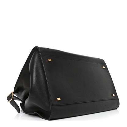 The Row Polished Saddle Calfskin Soft Margaux 15 Black 3 of 9