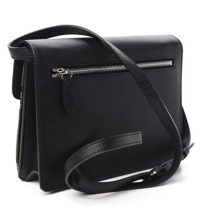 Burberry Grainy Calfskin Vintage Check Small Macken Crossbody Bag Black 3 of 11