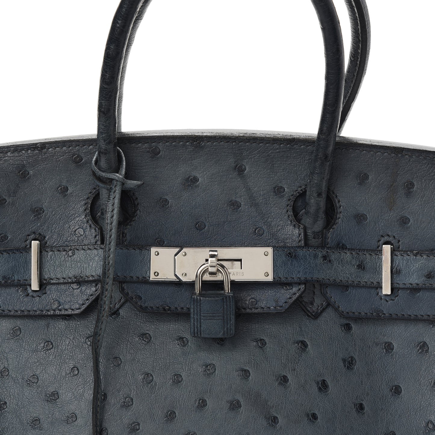 Ostrich Birkin 30 Bleu Roi
