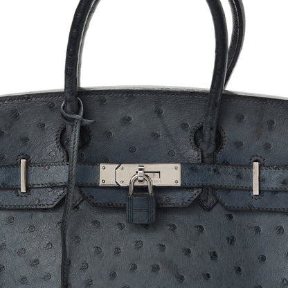 Hermes Ostrich Birkin 30 Bleu Roi 10 of 25
